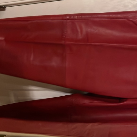 Crimson and cream 100% leather pant suit new without tags. Never worn. - Picture 4 of 8